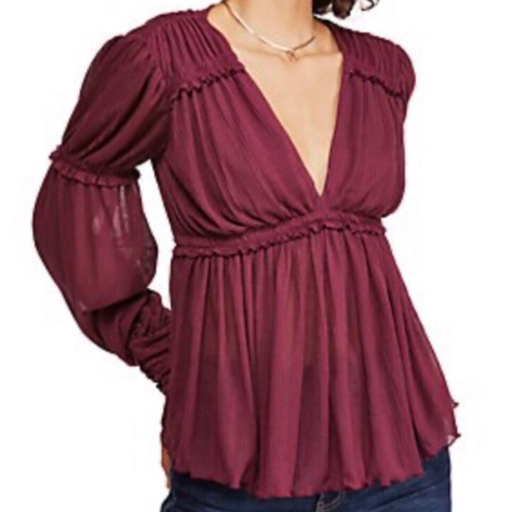 Free People ruffled top